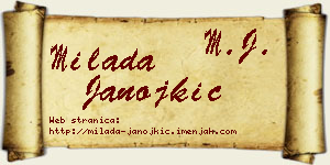 Milada Janojkić vizit kartica